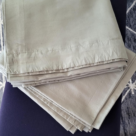 2 RESTORATION HARDWARE SILK DRAPES - Picture 2 of 5